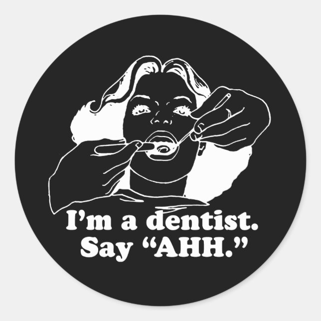 Adesivo SOU UM DENTISTA. DIGA AHH. Camiseta (Frente)