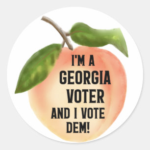 Adesivo Sou um eleitor da Georgia e voto em Dem!