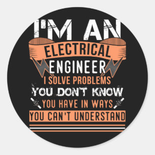 Adesivo Sou um Engenheiro elétrico que resolvo problemas
