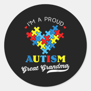 Adesivo Sou um Excelente orgulhoso vovó Autismo Autistão A