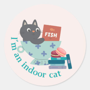 Adesivo Sou um gato engraçado indoor