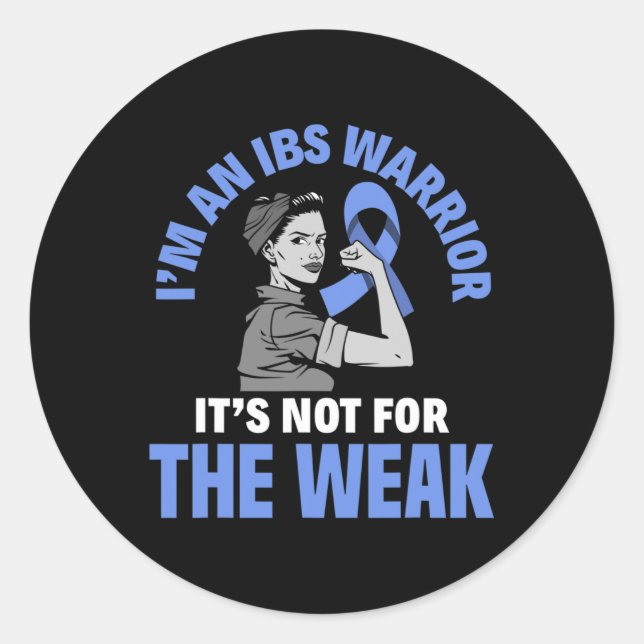 Adesivo Sou um guerreiro do Ibs - Síndrome de Bowel Irritá (Frente)