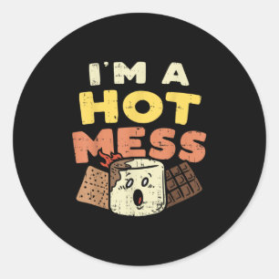 Adesivo Sou Um Marshmallow Desorganizado Smores Acampament