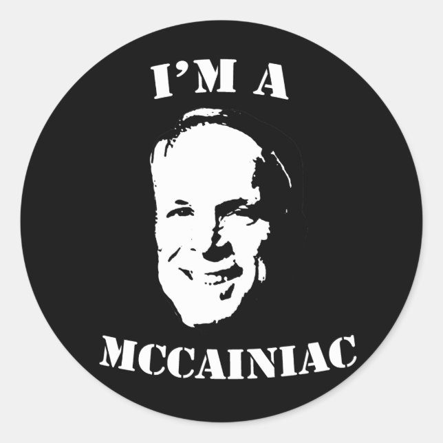 Adesivo Sou um McCainiac Sticker (Frente)