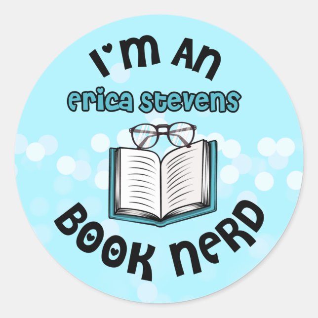 Adesivo Sou um Nerd do Livro Erica Stevens (Frente)
