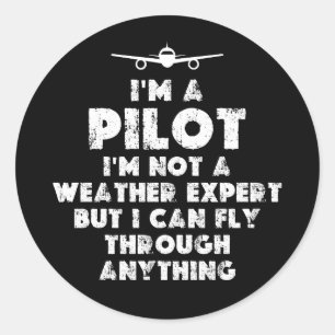 Adesivo Sou um piloto engraçado
