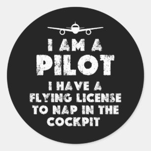 Adesivo Sou um piloto engraçado