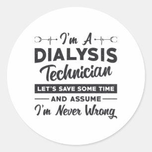Adesivo Sou um técnico de diálise Enfermeira Nefrologia