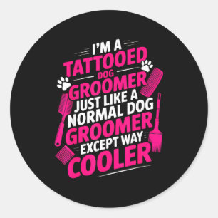Adesivo Sou um tosador de cães tatuado, amantes de animais