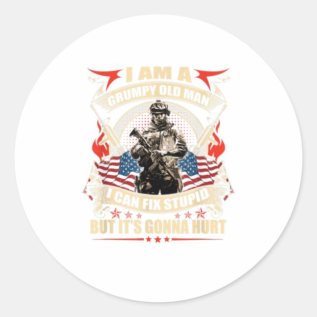 Adesivo Sou Um Velho Engraçado Que Consigo Consertar Estúp (Frente)