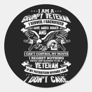 Adesivo Sou Um Veterano Engraçado