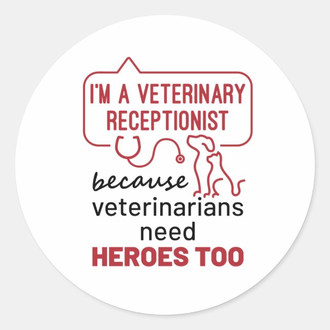 Adesivo Sou um Veterinário, porque Heroes cita (Frente)