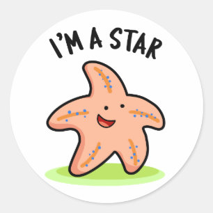 Adesivo Sou Uma Estrela Piada de Estrela do Mar Engraçada