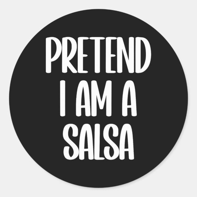 Adesivo Sou uma fantasia de Salsa Halloween (Frente)