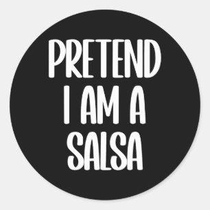 Adesivo Sou uma fantasia de Salsa Halloween