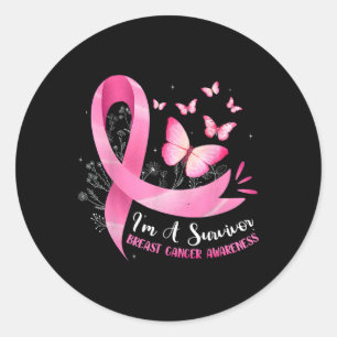 Adesivo Sou uma fita rosa de consciência sobre Cancer de s