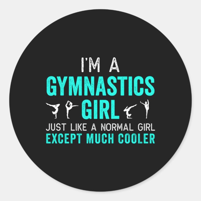 Adesivo Sou Uma Ginástica Para Teal De Gymnast (Frente)