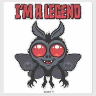 Adesivo Sou Uma Lenda - Mothman Assustadoramente Fofo