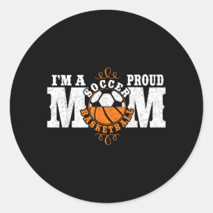 Adesivo Sou uma Mãe Orgulhosa de Futebol Basquete - Esport
