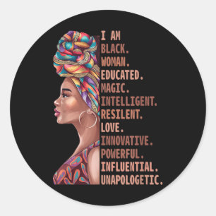 Adesivo Sou uma mulher negra educada, magia inteligente Me