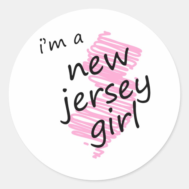 Adesivo Sou uma New Jersey Girl (Frente)