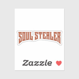 Adesivo Soul Stealer Tipografia Heavy Metal Engraçada de R