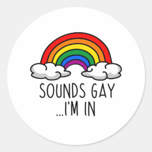 Adesivo SOUNDS GAY I IN - Cute Rainbow