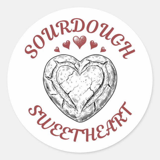 Adesivo Sourdough Sweetheart – Funny Valentine Gift (Frente)