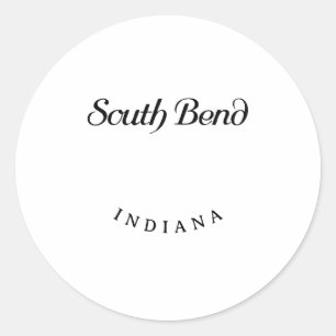Adesivo South Bend Indiana Black Font