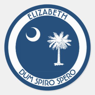 Adesivo South Carolina a bandeira pessoal do estado do