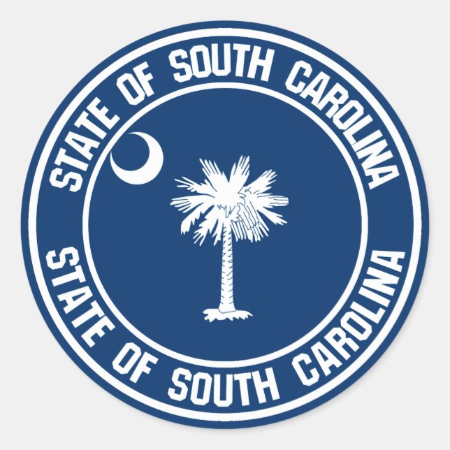 Adesivo South Carolina Round Emblem (Frente)