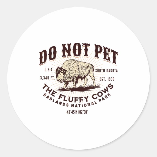 Adesivo South Dakota Funny Bison Quote Buffalo Souvenir Do (Frente)