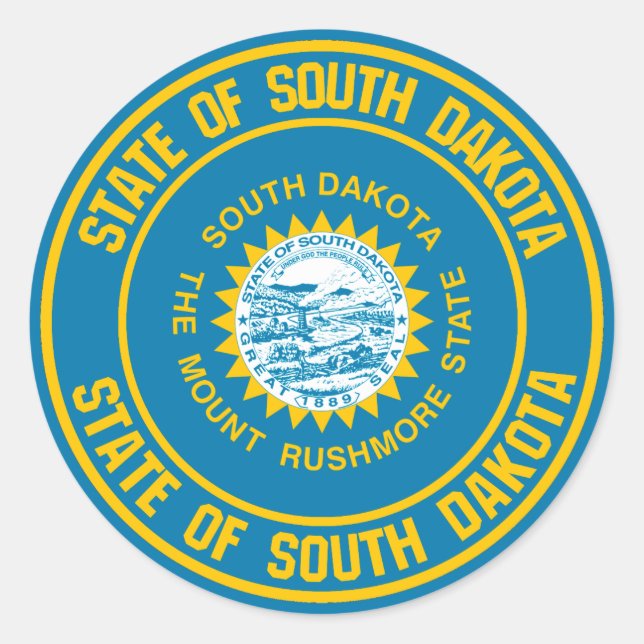 Adesivo South Dakota Round Emblem (Frente)