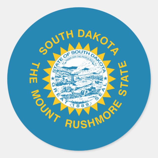 Adesivo South Dakotan Flag, Flag of South Dakota (Frente)