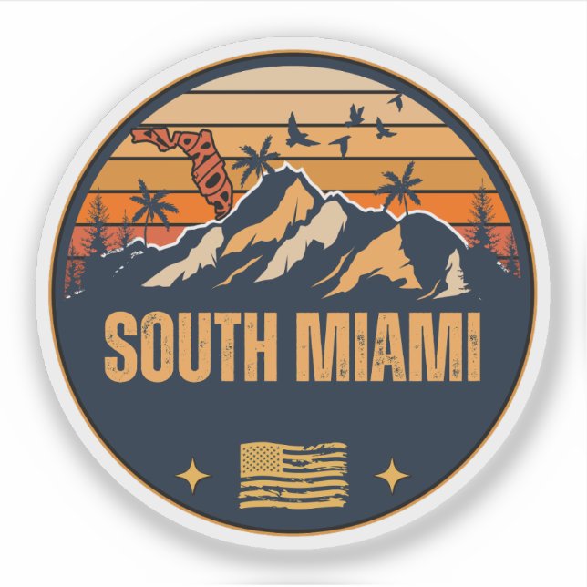 Adesivo South Miami, Flórida  (Frente)