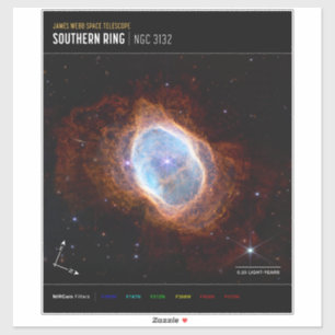 Adesivo Southern Ring Nebula Space James Webb Telescópio