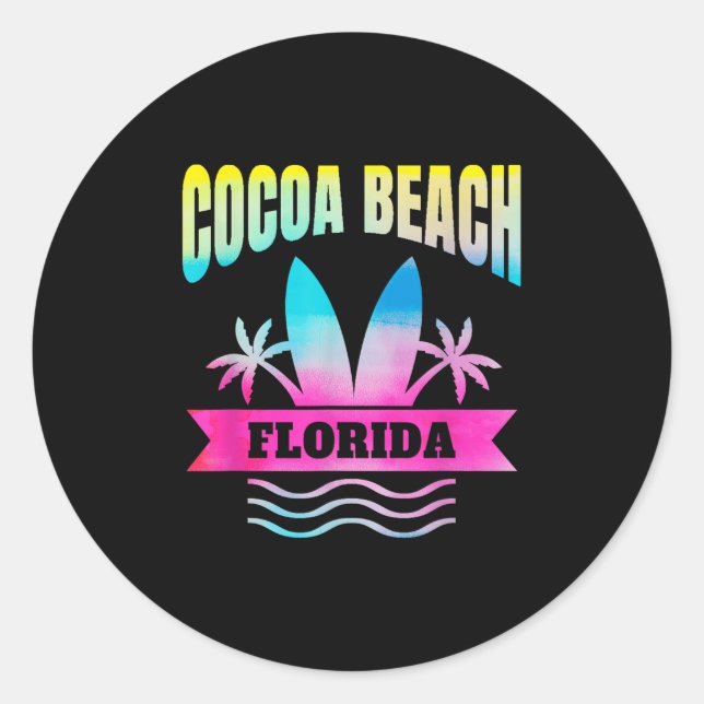 Adesivo Souvenir da Flórida de Ccoa Beach (Frente)