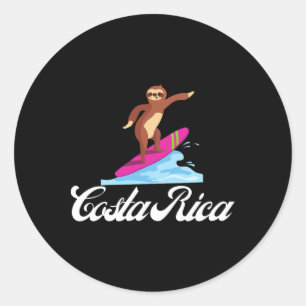 Adesivo Souvenir de Férias de Preguiça de Surf no Costa Ri