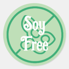 Adesivo Soy Allergy Soy Free Warlabel Pequena empresa