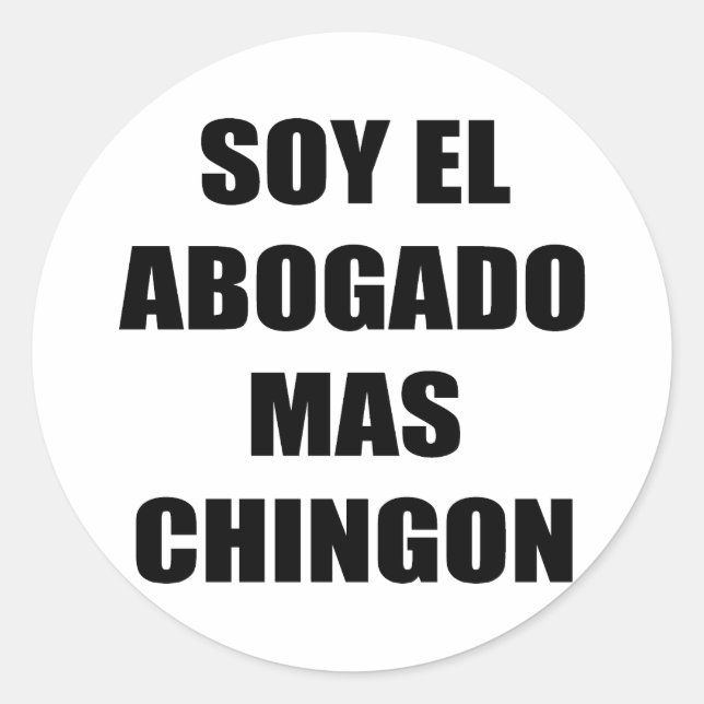 Adesivo Soy El Abogado Mas Chingon (Frente)