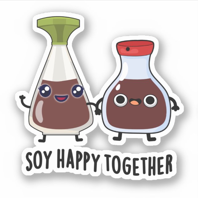 Adesivo Soy Happy Junted Soy Sauce Pun (Frente)