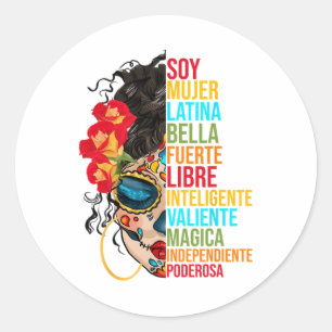 Adesivo Soy Mujer Latina Fuerte Independiente Orgulhosa Me