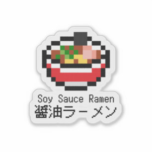 Adesivo Soy Sauce Ramen Retro Pixel Art