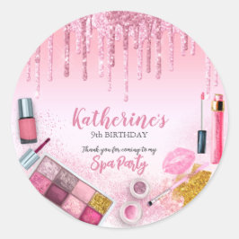 Adesivo Spa Party Glam Girl Festa de aniversário Salon
