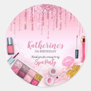 Adesivo Spa Party Glam Girl Festa de aniversário Salon