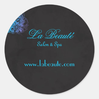 Adesivo Spa Salon Floral Blue Turquoise Sticker