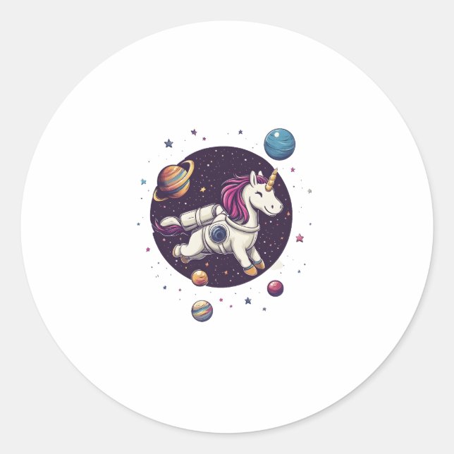Adesivo Space Astronaut Unicorn (1) (Frente)