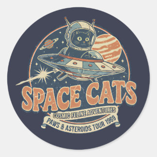 Adesivo Space Cats Astronaut Cat Galaxy Design