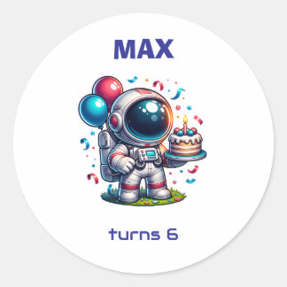 Adesivo  Space Explorer Astronaut Birthday Sticker