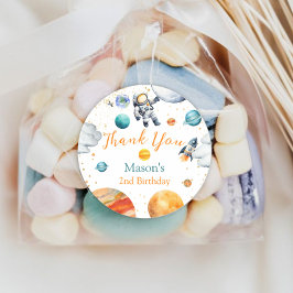 Adesivo Space Explorer Thank You Birthday Astronaut Planet